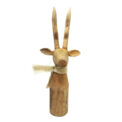 Figurka Jeleń dekoracja z drewna TEAK 49cm